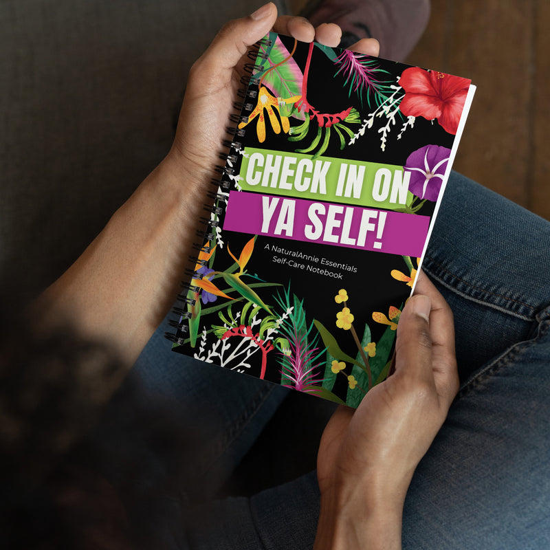 Check In On Ya Self! Vibrant Floral Bliss Self-Care Spiral Notebook