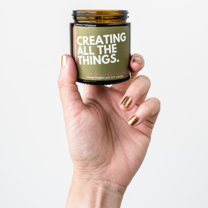 CREATING ALL THE THINGS: Sandalwood & Musk Scented Soy Candle