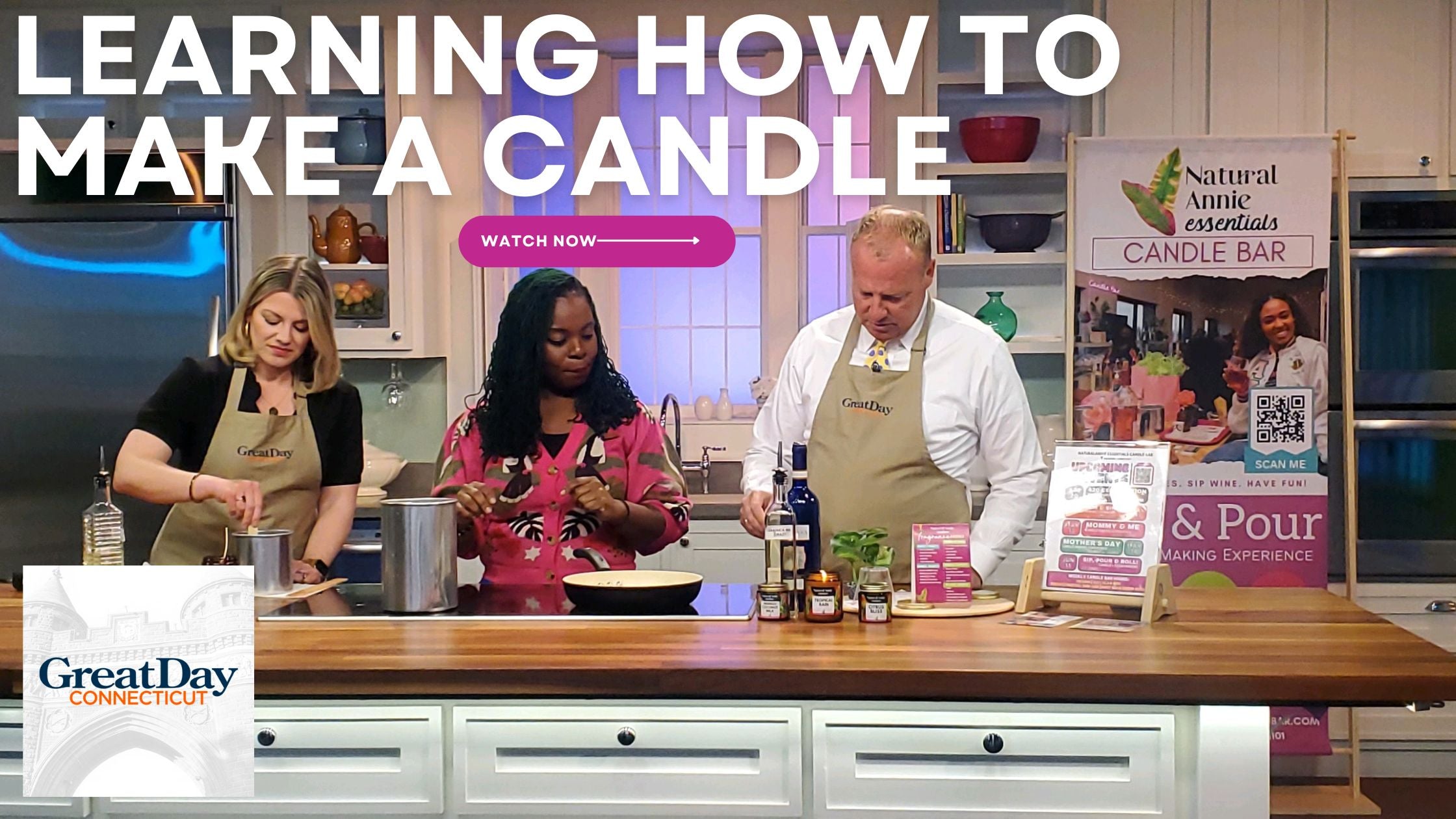 Eyewitness News3 Great Day Connecticut Learning how to make a candle
