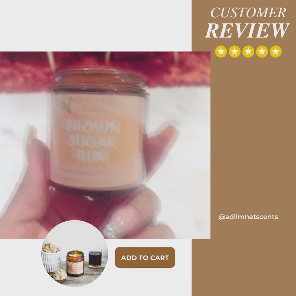 BROWN SUGAR RUM 4 oz Scented Soy Candle