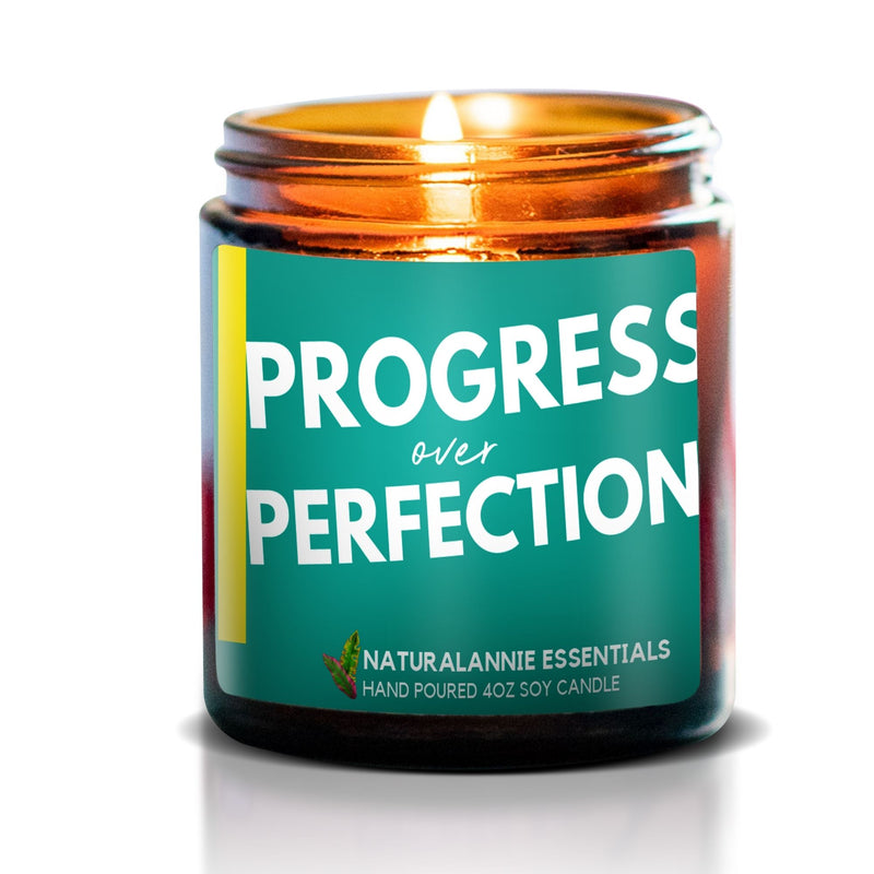 progress over perfection 2021 girl boss candle