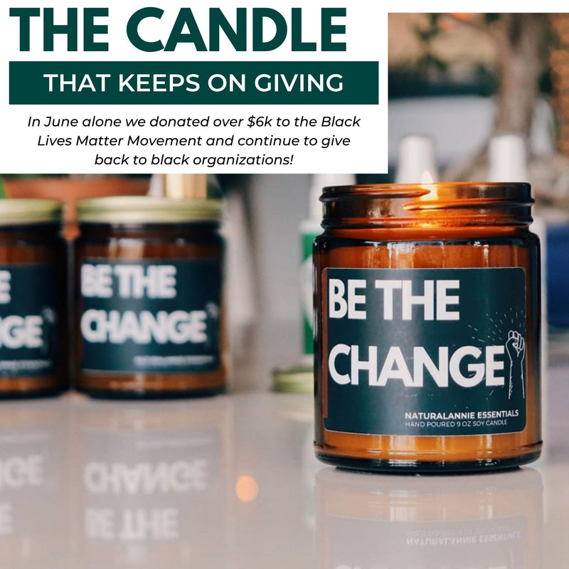 BE THE CHANGE: Black Amber & Plum Scented Soy Candle