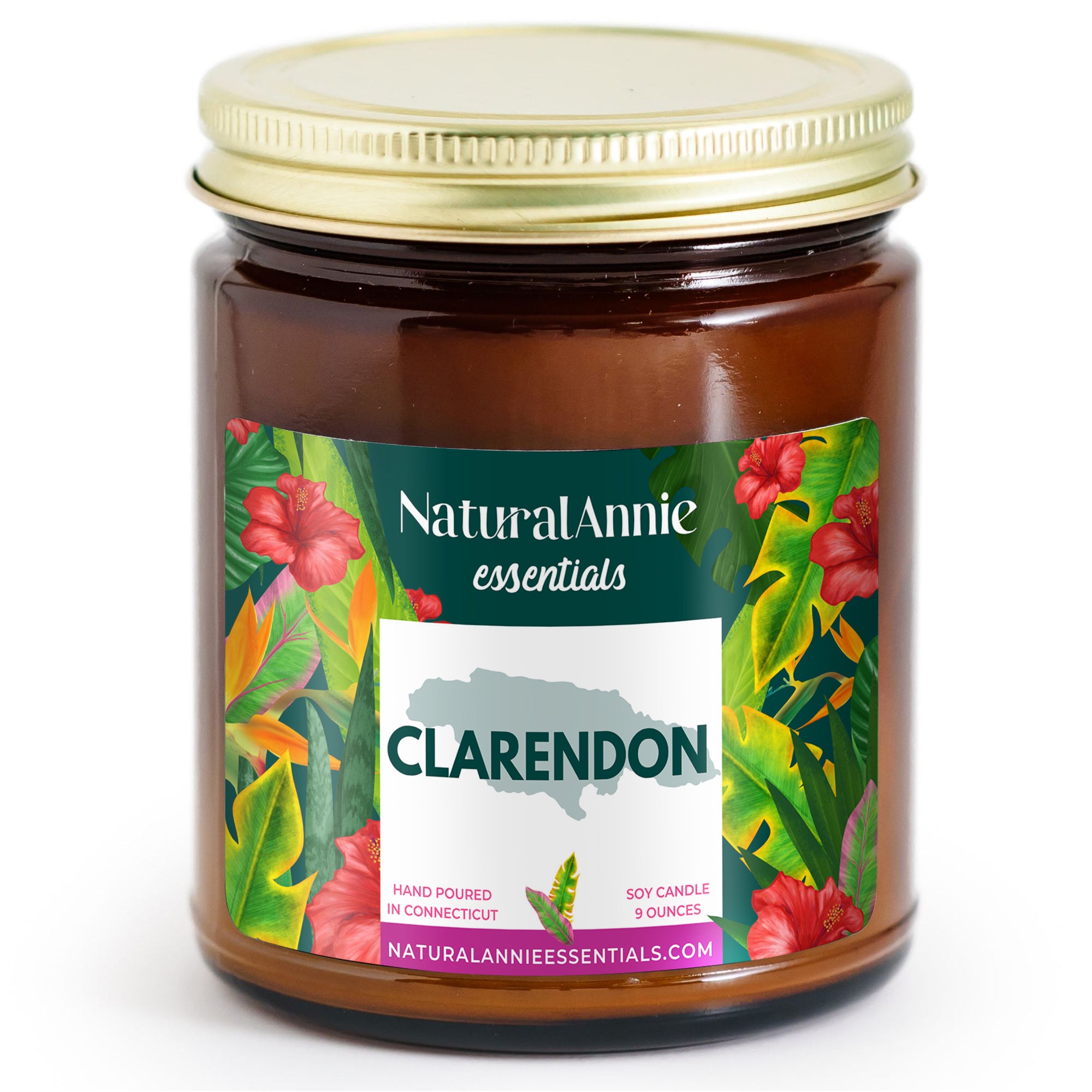 CLARENDON, JAMAICA scented candle Naturalannie Essentials