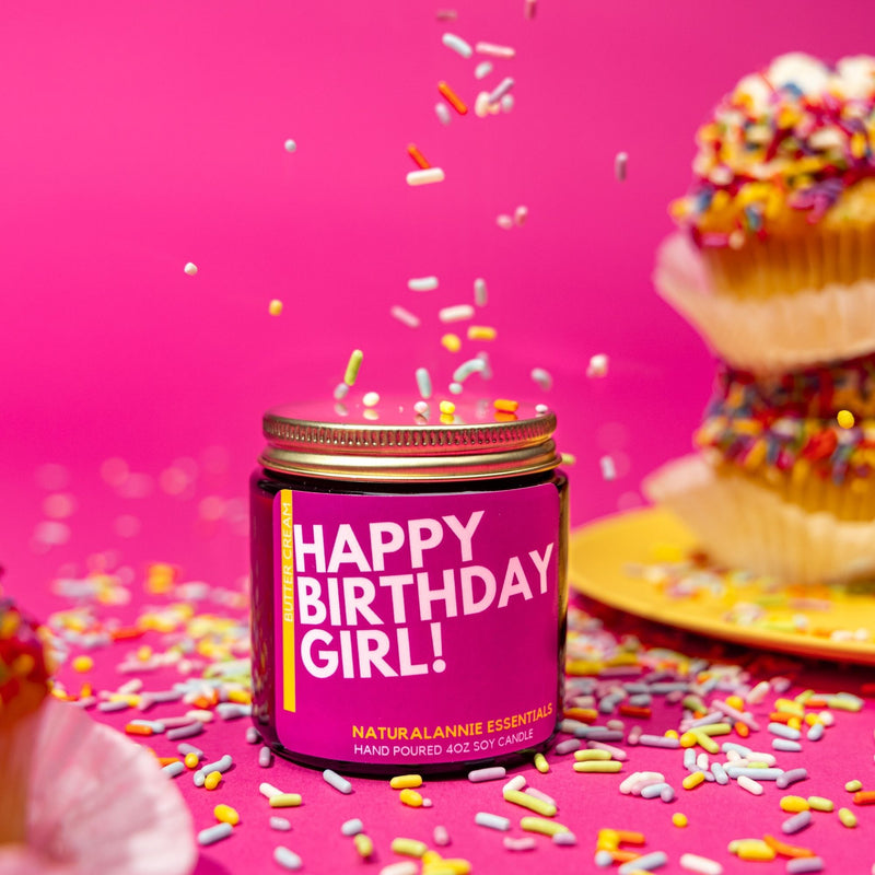 HAPPY BIRTHDAY GIRL! Butter and Cream Scented Soy Candle