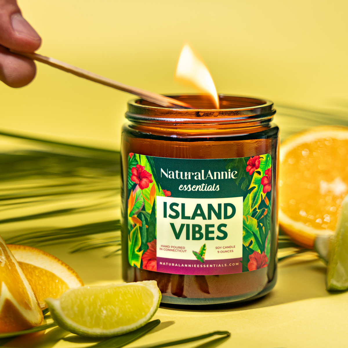 Island Vibes scented Coconut Soy Candle | Naturalannie Essentials Island Vibes scented Coconut Soy Candle | Naturalannie Essentials