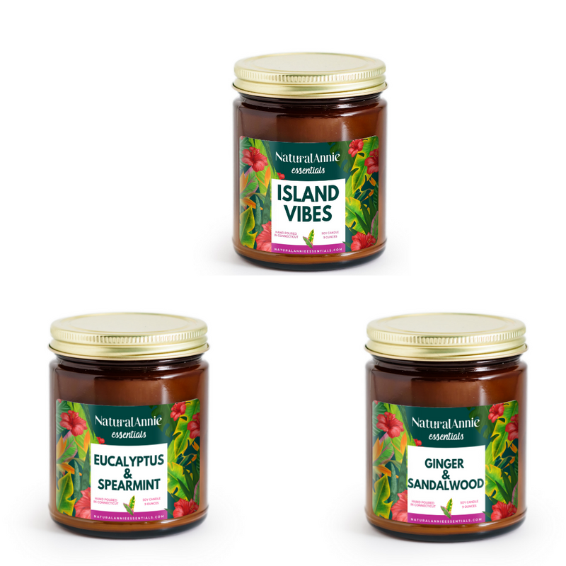Island gift set scented soy candles