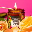 YLANG YLANG & ROSE  4 oz Scented Soy Candle