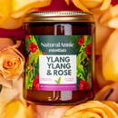 YLANG YLANG & ROSE  9 oz Scented Soy Candle