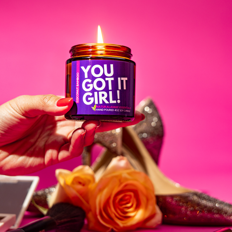 YOU GOT IT GIRL! Coconut and Bamboo Scented Soy Candle
